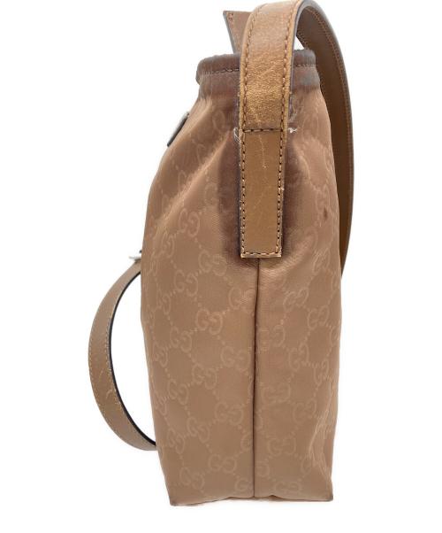 GUCCI（グッチ）GUCCI (グッチ) GGロゴナイロンショルダーバッグ ブラウン サイズ:-の古着・服飾アイテム