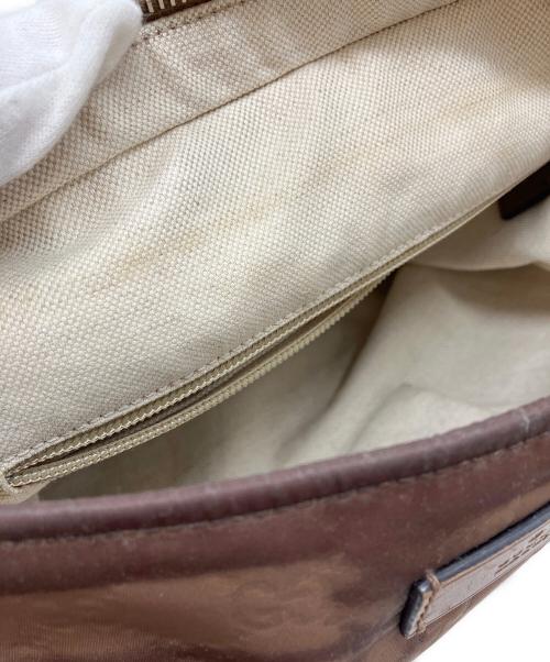 GUCCI（グッチ）GUCCI (グッチ) GGロゴナイロンショルダーバッグ ブラウン サイズ:-の古着・服飾アイテム