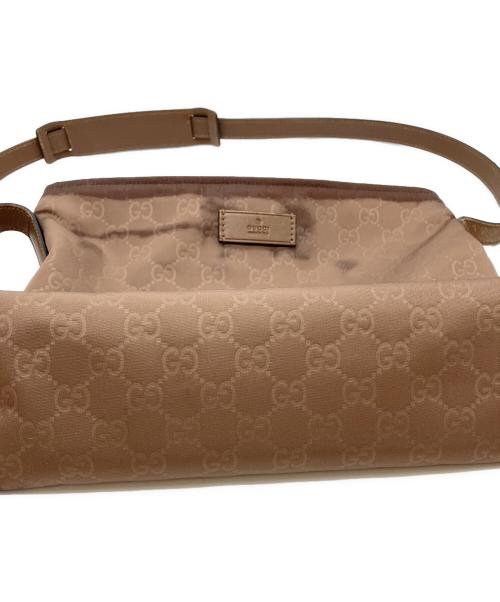 GUCCI（グッチ）GUCCI (グッチ) GGロゴナイロンショルダーバッグ ブラウン サイズ:-の古着・服飾アイテム