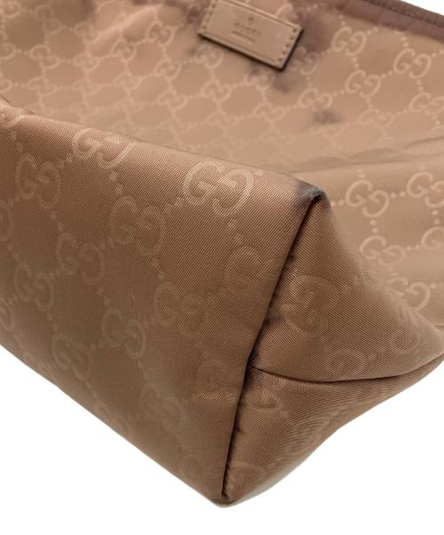 GUCCI（グッチ）GUCCI (グッチ) GGロゴナイロンショルダーバッグ ブラウン サイズ:-の古着・服飾アイテム