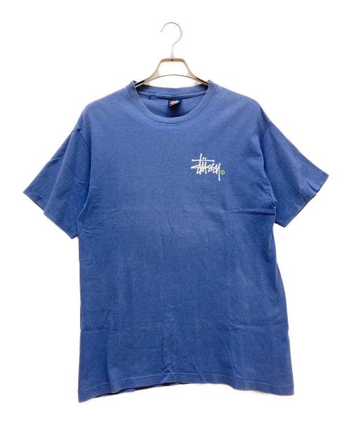 stussy（ステューシー）stussy (ステューシー) プリントTシャツ ブルー サイズ:SIZE Lの古着・服飾アイテム