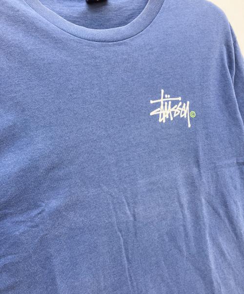 stussy（ステューシー）stussy (ステューシー) プリントTシャツ ブルー サイズ:SIZE Lの古着・服飾アイテム