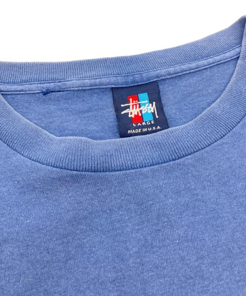 stussy（ステューシー）stussy (ステューシー) プリントTシャツ ブルー サイズ:SIZE Lの古着・服飾アイテム