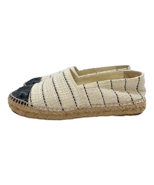 CHANEL（シャネル）CHANEL (シャネル) エスパドリーユ ホワイト サイズ:SIZE 36の古着・服飾アイテム