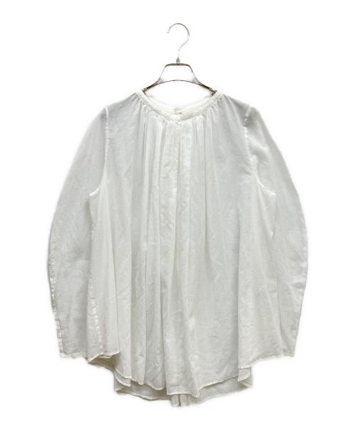 IENA（イエナ）IENA (イエナ) コットンボイルギャザーブラウス ホワイト サイズ:F 未使用品の古着・服飾アイテム