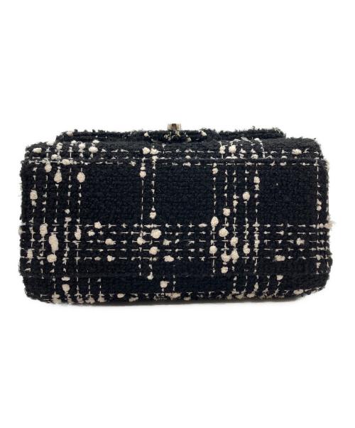 CELFORD（セルフォード）CELFORD (セルフォード) ツイードミニハンドバッグ ホワイト×ブラックの古着・服飾アイテム