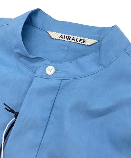 AURALEE（オーラリー）AURALEE (オーラリー) WASHED FINX TWILL HALF SLEEVED P/O SHIRT ブルー サイズ:SIZE 0 未使用品の古着・服飾アイテム