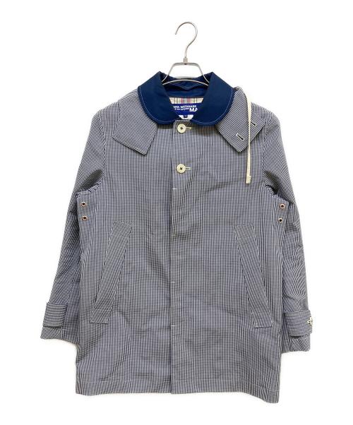 COMME des GARCONS JUNYA WATANABE MAN（コム デ ギャルソン ジュンヤ ワタナベ マン）COMME des GARCONS JUNYA WATANABE MAN (コム デ ギャルソン ジュンヤ ワタナベ マン) ゴム引きコート ホワイト×ネイビー サイズ:XSの古着・服飾アイテム