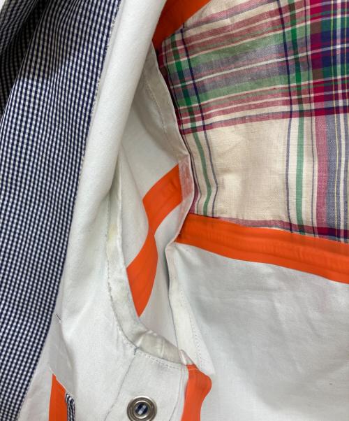 COMME des GARCONS JUNYA WATANABE MAN（コム デ ギャルソン ジュンヤ ワタナベ マン）COMME des GARCONS JUNYA WATANABE MAN (コム デ ギャルソン ジュンヤ ワタナベ マン) ゴム引きコート ホワイト×ネイビー サイズ:XSの古着・服飾アイテム