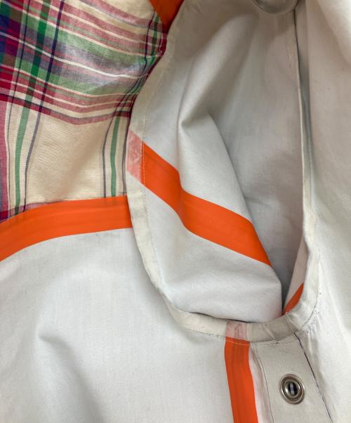 COMME des GARCONS JUNYA WATANABE MAN（コム デ ギャルソン ジュンヤ ワタナベ マン）COMME des GARCONS JUNYA WATANABE MAN (コム デ ギャルソン ジュンヤ ワタナベ マン) ゴム引きコート ホワイト×ネイビー サイズ:XSの古着・服飾アイテム