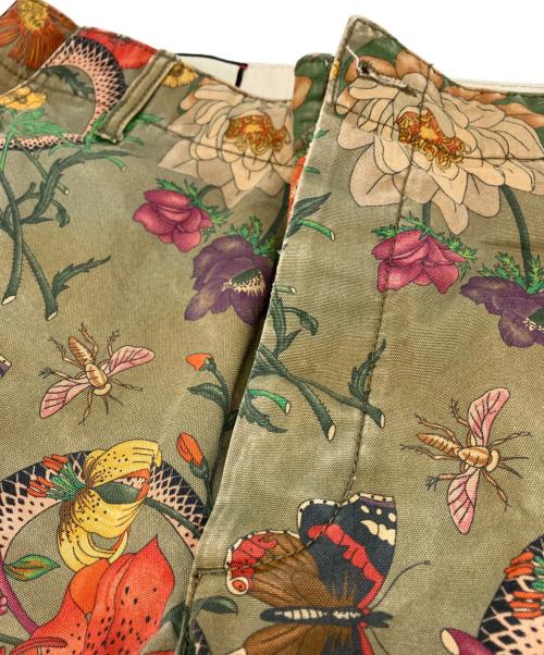 GUCCI（グッチ）GUCCI (グッチ) フローラ スネーク チノパンツ オリーブ サイズ:SIZE 34の古着・服飾アイテム