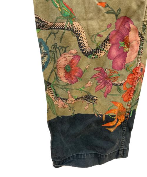 GUCCI（グッチ）GUCCI (グッチ) フローラ スネーク チノパンツ オリーブ サイズ:SIZE 34の古着・服飾アイテム