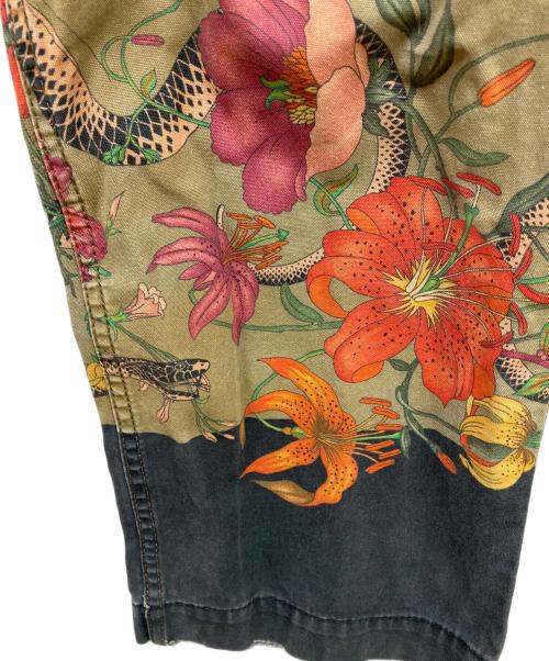 GUCCI（グッチ）GUCCI (グッチ) フローラ スネーク チノパンツ オリーブ サイズ:SIZE 34の古着・服飾アイテム