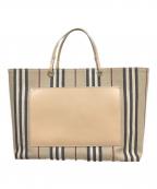 BURBERRY LONDONバーバリーロンドン）の古着「キャンバストートバッグ」｜ベージュ