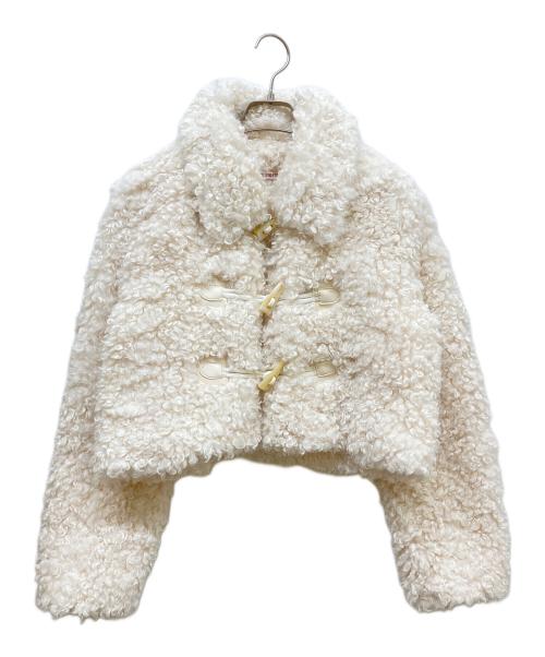 MUGUET（ミュゲ）MUGUET (ミュゲ) duffle short fur coat アイボリー サイズ:SIZE Freeの古着・服飾アイテム