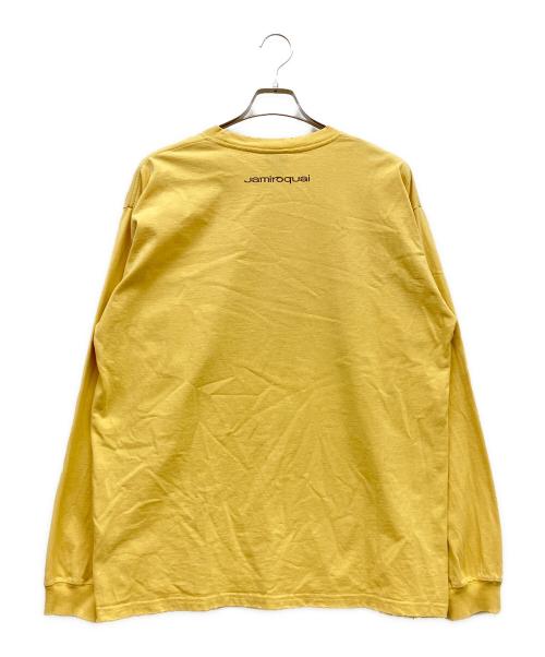 JAMIROQUAI（ジャミロクワイ）JAMIROQUAI (ジャミロクワイ) JOURNAL STANDARD relume (ジャーナルスタンダード レリューム) 別注 ロングスリーブ プリントTシャツ イエロー サイズ:Lの古着・服飾アイテム