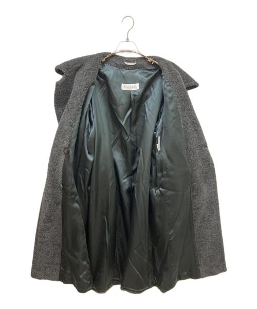 MaxMara（マックスマーラ）MaxMara (マックスマーラ) アルパカウールブレンドダブルブレストコート グレー サイズ:38の古着・服飾アイテム