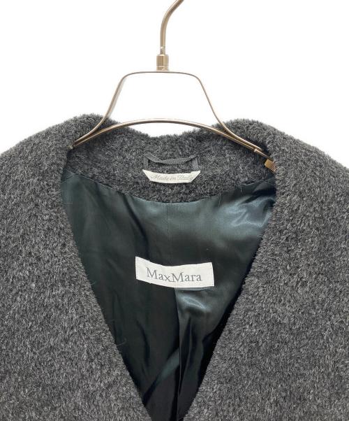 MaxMara（マックスマーラ）MaxMara (マックスマーラ) アルパカウールブレンドダブルブレストコート グレー サイズ:38の古着・服飾アイテム