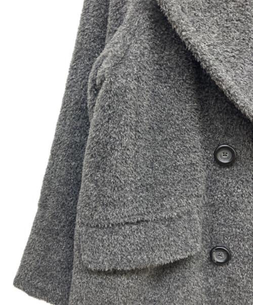 MaxMara（マックスマーラ）MaxMara (マックスマーラ) アルパカウールブレンドダブルブレストコート グレー サイズ:38の古着・服飾アイテム