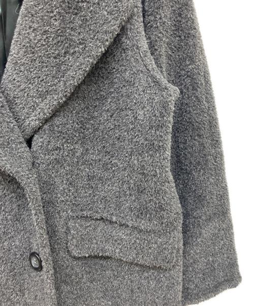 MaxMara（マックスマーラ）MaxMara (マックスマーラ) アルパカウールブレンドダブルブレストコート グレー サイズ:38の古着・服飾アイテム