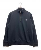 FRED PERRYフレッドペリー）の古着「Half Zip Sweatshirt」｜ブラック