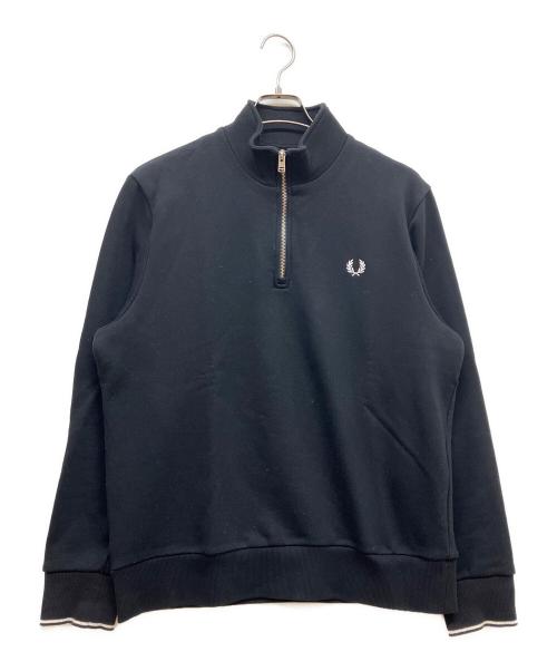 FRED PERRY（フレッドペリー）FRED PERRY (フレッドペリー) Half Zip Sweatshirt ブラック サイズ:SIZE Lの古着・服飾アイテム