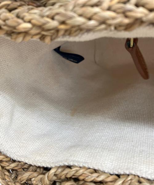 RALPH LAUREN（ラルフローレン）RALPH LAUREN (ラルフローレン) レザーハンドルカゴバッグ ベージュの古着・服飾アイテム