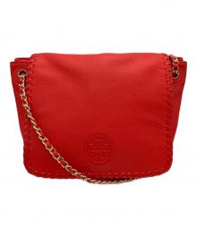 TORY BURCH（トリーバーチ）の古着「マリオン チェーン ショルダーバッグ」｜レッド