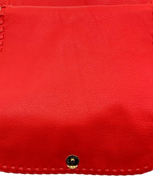 TORY BURCH（トリーバーチ）TORY BURCH (トリーバーチ) マリオン チェーン ショルダーバッグ レッドの古着・服飾アイテム
