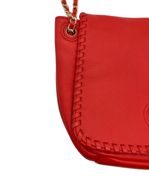 TORY BURCH（トリーバーチ）TORY BURCH (トリーバーチ) マリオン チェーン ショルダーバッグ レッドの古着・服飾アイテム
