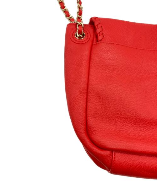 TORY BURCH（トリーバーチ）TORY BURCH (トリーバーチ) マリオン チェーン ショルダーバッグ レッドの古着・服飾アイテム