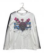 COMME des GARCONS SHIRTコムデギャルソンシャツ）の古着「プリントカットソー」｜ホワイト