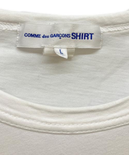 COMME des GARCONS SHIRT（コムデギャルソンシャツ）COMME des GARCONS SHIRT (コムデギャルソンシャツ) プリントカットソー ホワイト サイズ:SIZE Lの古着・服飾アイテム