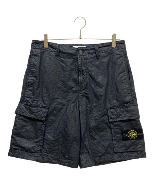 STONE ISLAND（ストーンアイランド）STONE ISLAND (ストーンアイランド) ORGANIC-LOOK NYLON PANAMA-TC - GARMENT DYED - SHORTS ブラック サイズ:W30の古着・服飾アイテム