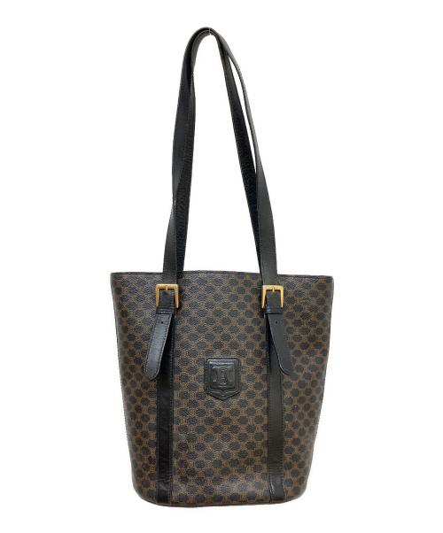 CELINE（セリーヌ）CELINE (セリーヌ) マカダム柄トートバッグ ブラウンの古着・服飾アイテム