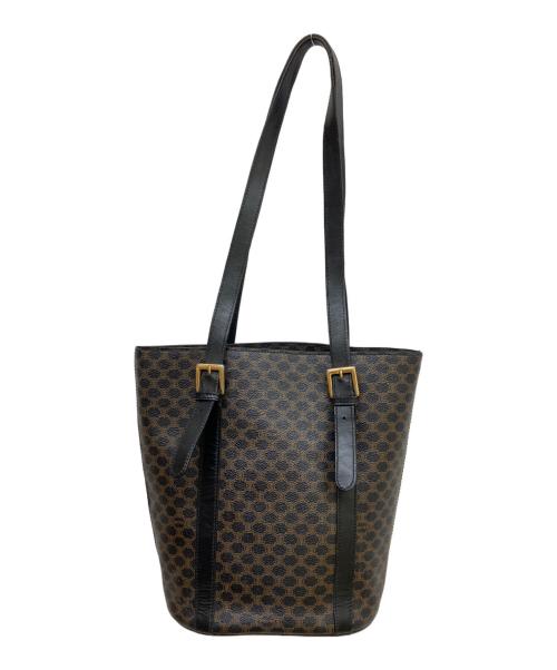 CELINE（セリーヌ）CELINE (セリーヌ) マカダム柄トートバッグ ブラウンの古着・服飾アイテム