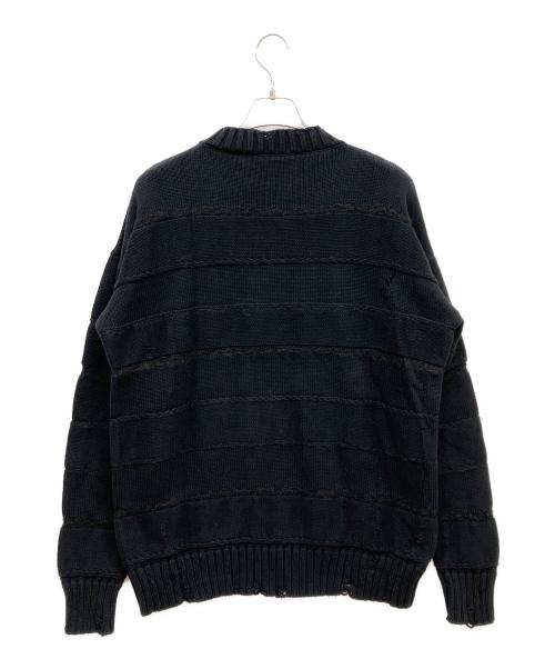 DSQUARED2（ディースクエアード）DSQUARED2 (ディースクエアード) ダメージ加工ニット ブラック サイズ:Mの古着・服飾アイテム