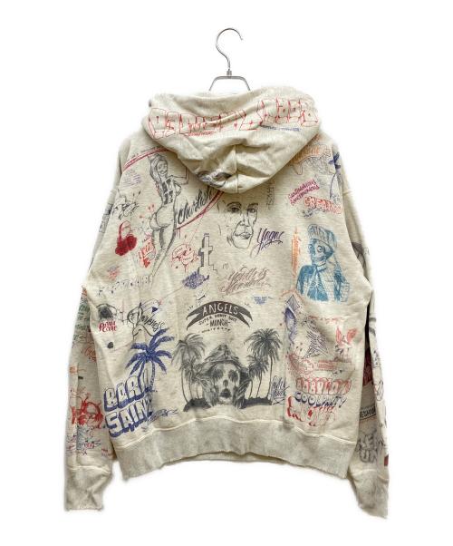 SAINT MICHAEL（セントマイケル）SAINT MICHAEL (セントマイケル) BR HOODIE/LA ライトグレー サイズ:XLの古着・服飾アイテム