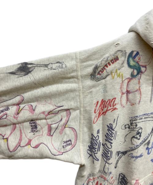 SAINT MICHAEL（セントマイケル）SAINT MICHAEL (セントマイケル) BR HOODIE/LA ライトグレー サイズ:XLの古着・服飾アイテム