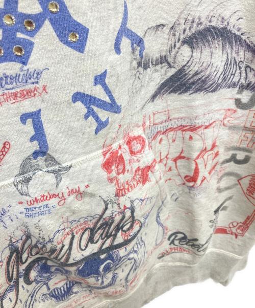 SAINT MICHAEL（セントマイケル）SAINT MICHAEL (セントマイケル) BR HOODIE/LA ライトグレー サイズ:XLの古着・服飾アイテム