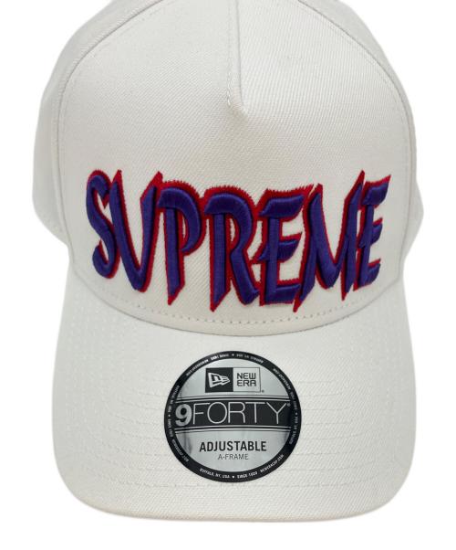 New Era（ニューエラ）New Era (ニューエラ) SUPREME (シュプリーム) Sharp Spellout Adjustable ホワイトの古着・服飾アイテム