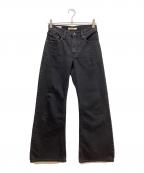 LEVI'S×BIOTOPリーバイス×ビオトープ）の古着「ルーズブーツカット フレアワイドデニムパンツ」｜ブラック