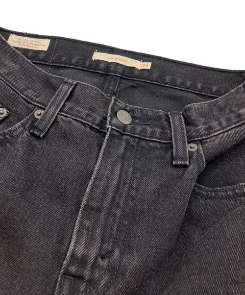 LEVI'S（リーバイス）LEVI'S (リーバイス) BIOTOP (ビオトープ) ルーズブーツカット フレアワイドデニムパンツ ブラック サイズ:SIZE 61cm (W24)の古着・服飾アイテム