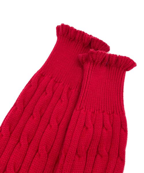 RALPH LAUREN（ラルフローレン）RALPH LAUREN (ラルフローレン) ケーブルニットカーディガン レッド サイズ:160cmの古着・服飾アイテム