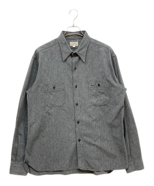 BUZZ RICKSON'S（バズリクソンズ）BUZZ RICKSON'S (バズリクソンズ) COTTON COVERT WORK SHIRT グレー サイズ:18-18 1/2の古着・服飾アイテム