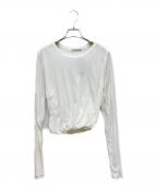 Plageプラージュ）の古着「balloon cotton long Tシャツ」｜ホワイト