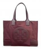 TORY BURCHトリーバーチ）の古着「エラナイロントートバッグ」｜ボルドー