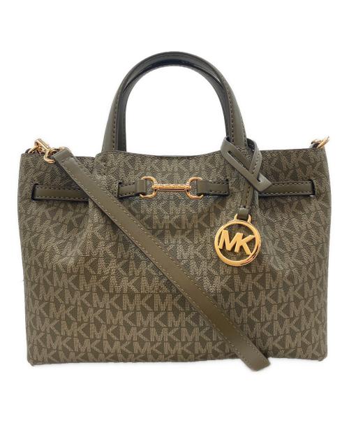 MICHAEL KORS（マイケルコース）MICHAEL KORS (マイケルコース) CARSON センタージップサッチェル S オリーブの古着・服飾アイテム