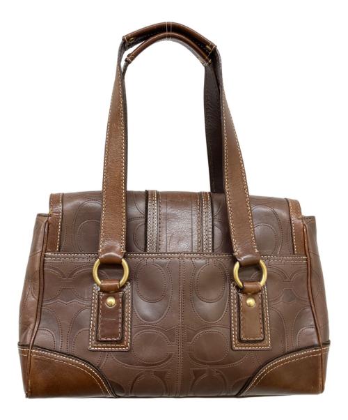 COACH（コーチ）COACH (コーチ) レザーショルダーバッグ ブラウンの古着・服飾アイテム