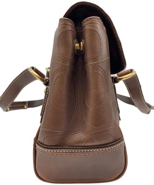 COACH（コーチ）COACH (コーチ) レザーショルダーバッグ ブラウンの古着・服飾アイテム